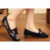 Chinese Style Women Cloth Shoes Black