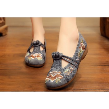Chinese Style Women Cloth Shoes Blue