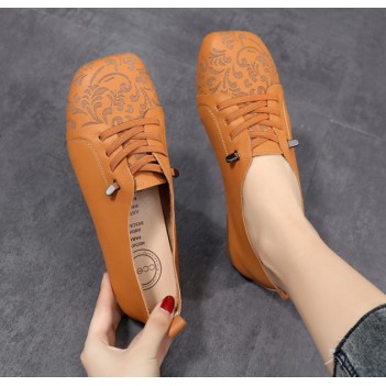 Chinese Style Women Shoes Brown