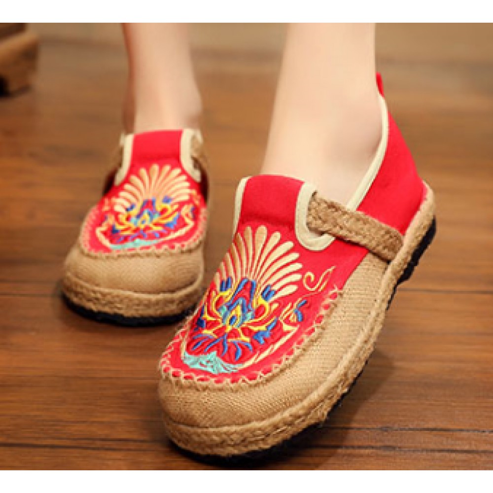 Chinese Style Women Cloth Shoes Red
