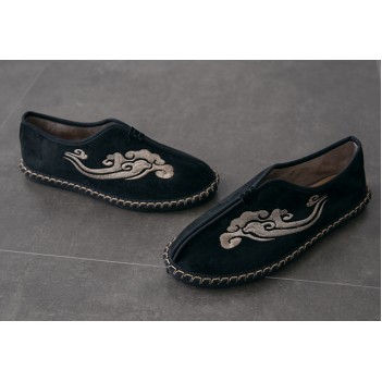 Chinese Style Men Cloth Shoes Black