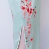 Cap Sleeve knee-length floral cheongsam Chinese dress