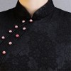 Vintage black lace short sleeve Chinese sheath dress