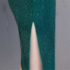 Vintage green lace short sleeve Chinese sheath dress