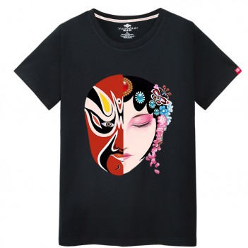 Chinese style Peking Opera T-Shirt Black