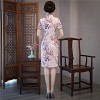 Chinese watercolor painting pink casual cheongsam