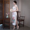 Full length fancy floral cheongsam Chinese dress