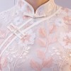 Short sleeve mandarin collar lace qipao