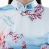 Blue floral short Chinese dress