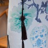 Short sleeve mandarin collar linen floral printed short qipao