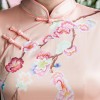 Full length cap sleeve floral silk blend Cheongsam evening dress