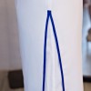 Cap sleeve pottery blue printed cheongsam