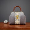 Vintage handbag velvet bag stitching embroidery handbag large capacity mother bag with twig bag