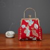 Chinese style red hand-embroidered wedding bag bridal wedding bag portable messenger bag female wild show Wo clothing matching bag