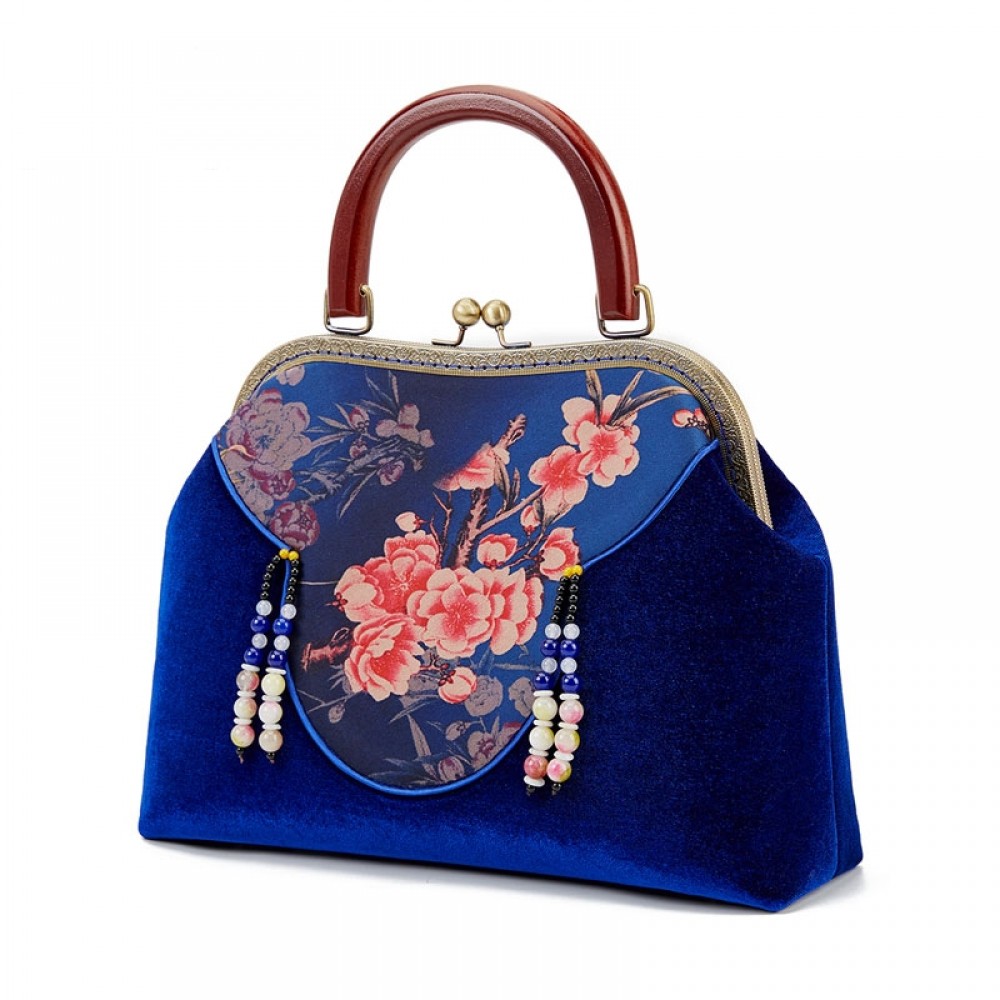 Antique Bags Elegant Ladies Handbags Cloud Shoulder Design Cheongsam Bag Shili Peach Blossom Female Bag