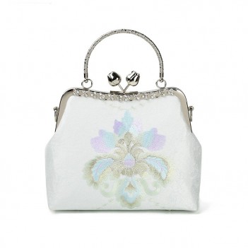 Embroidery bag cheongsam bag mouth gold bag mother handbag shoulder portable messenger bag women
