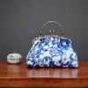 New blue and white handbag silk cheongsam bag mother hand bag gift bag