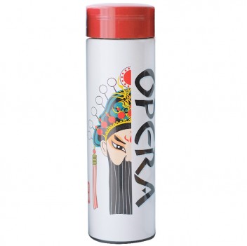 Chinese Peking Opera Stainless Steel Water Bottle Vacuum Thermos Cup Leak Proof Insulated Travel Coffee Mug