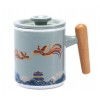 Guochao Ceramic Office Cup Tea And Water Separating Tea Cup Filter Mug With Lid Hundred Birds Chaofeng Creative Water Cup